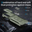 For Samsung Galaxy A05s 4G Kickstand Case TPU+PC Phone Cover with Slide Lens Lid - Green - 7