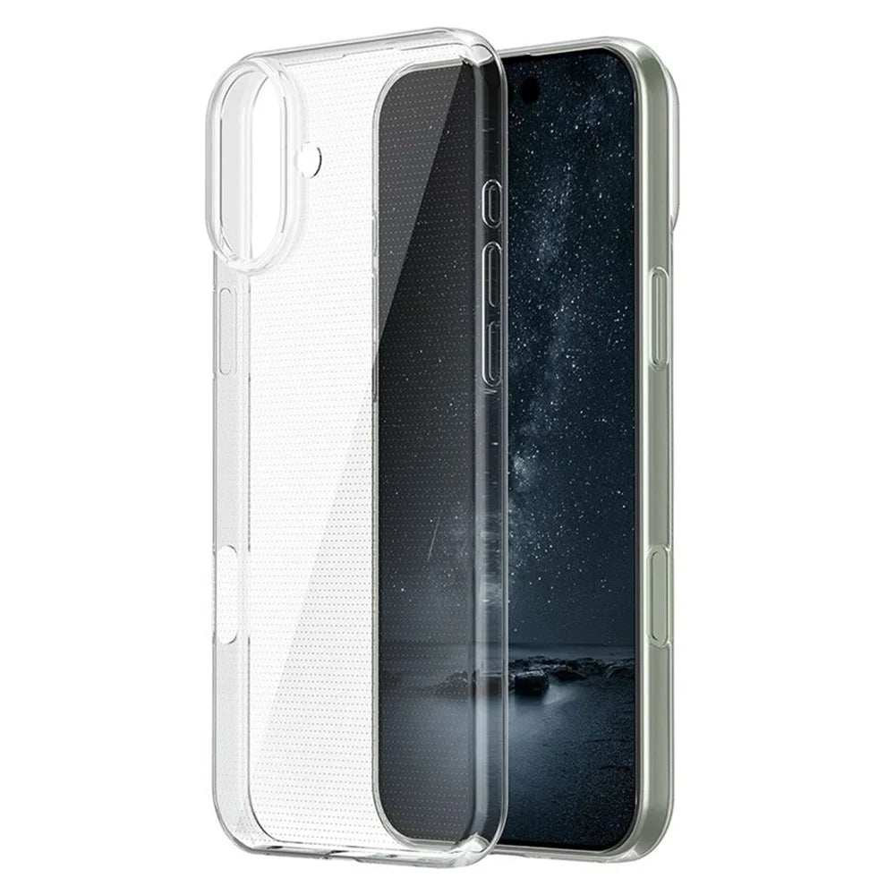 For iPhone 16 Plus Case Transparent TPU Anti-Scratch Mobile Phone Cover - 3