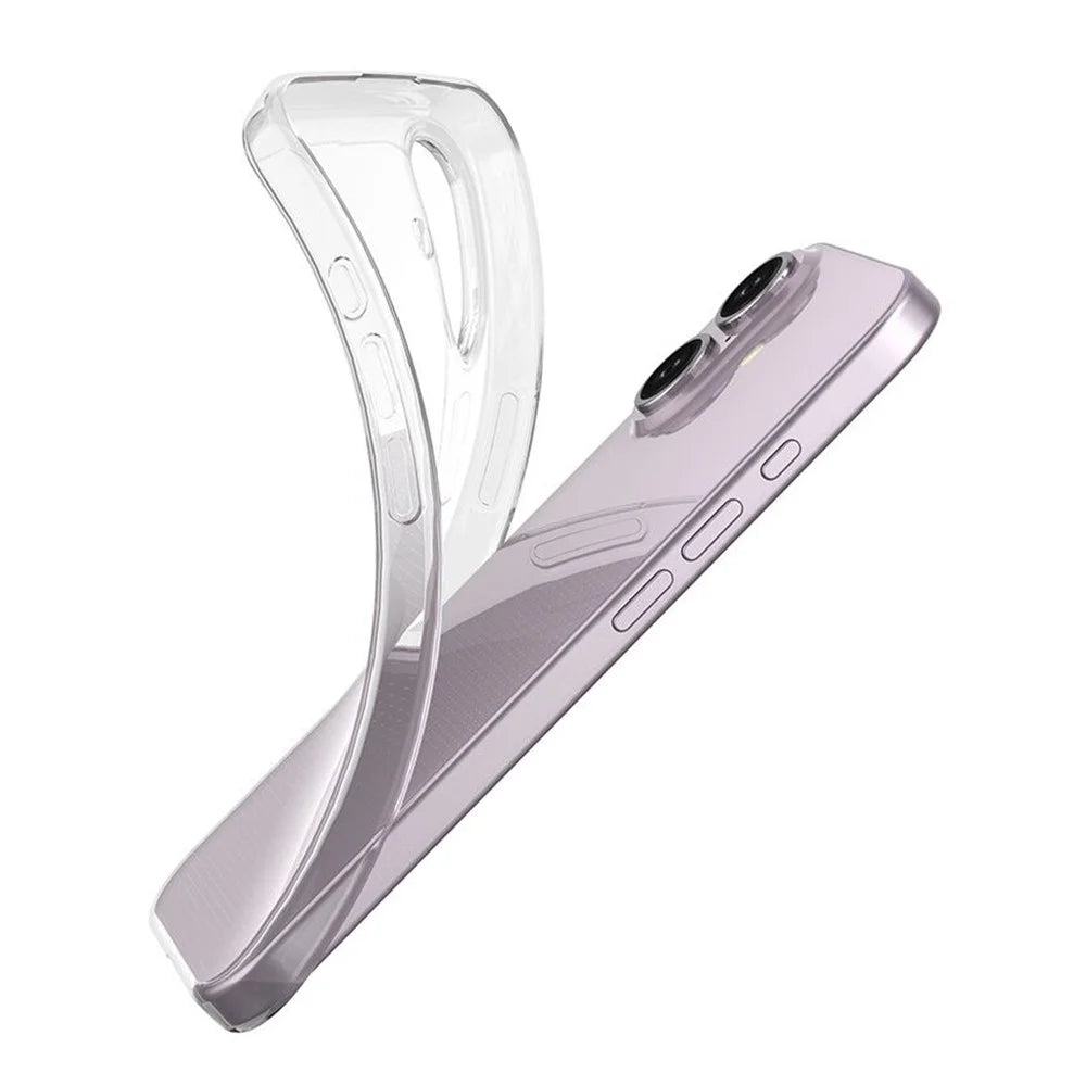 For iPhone 16 Clear Case Anti-Scratch Shockproof TPU Phone Cover - 5