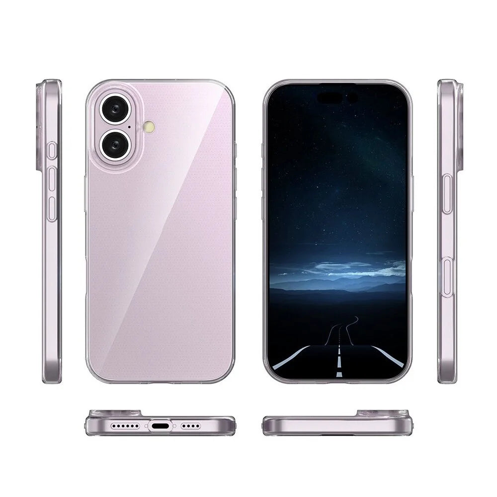 For iPhone 16 Clear Case Anti-Scratch Shockproof TPU Phone Cover - 6