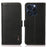 KHAZNEH For iPhone 16 Pro Max Wallet Case Genuine Cow Leather Phone Cover RFID Blocking - Black - 1