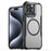 For iPhone 15 Pro Magnetic Case Compatible with MagSafe TPU+PC Phone Cover - Black - 1