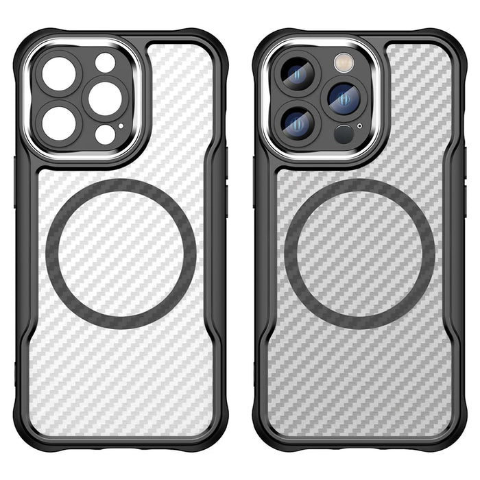 For iPhone 15 Pro Magnetic Case Compatible with MagSafe TPU+PC Phone Cover - Black - 2