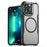 For iPhone 13 Pro Max Case TPU+PC Phone Cover Compatible with Magsafe Carbon Fiber - Black - 1