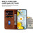 For Samsung Galaxy Xcover7 Case Flower Leather Phone Cover with Wallet Function - Brown - 3
