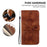For Samsung Galaxy Xcover7 Case Flower Leather Phone Cover with Wallet Function - Brown - 5