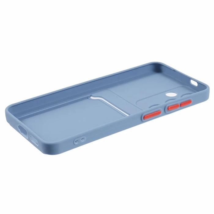 For Samsung Galaxy A15 5G Case Card Holder TPU Mobile Phone Cover - Blue - 4