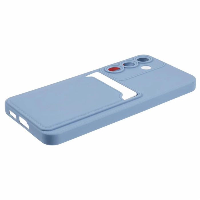 For Samsung Galaxy A15 5G Case Card Holder TPU Mobile Phone Cover - Blue - 5