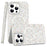 For iPhone 12 / 12 Pro Case Colorful Spots Matte Hard PC Magnetic Phone Cover - White - 1