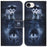 For iPhone 17e / 16e Wallet Phone Case Pattern Print Anti-Drop PU Leather Flip Cover - Dog and Wolf - 1