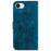 For iPhone 17e / 16e Cell Phone Cases Floral Imprinted PU Leather Flip Protective Cover - Dark Blue - 7