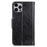For iPhone 16 Pro Max Case Nappa Texture Split Leather Cover with Wallet Stand - Black - 7