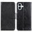 For iPhone 16 Case Nappa Texture Wallet Stand Split Leather Phone Cover - Black - 1