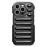 Capsule Series for iPhone 14 Pro Max Case Ribbed Shock Absorption TPU Phone Cover - Black - 1