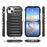 Capsule Series for iPhone 15 Plus TPU Case Ribbed Mobile Phone Protective Cover - Black - 7