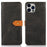 KHAZNEH For iPhone 16 Pro Cases PU Leather Card Holder Phone Cover Mobile Spares   - Black - 1