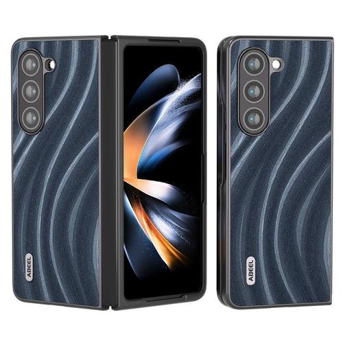 ABEEL Milky Way Series For Samsung Galaxy Z Fold6 5G Case PU Leather Coated Hard PC Phone Cover - Blue - 1