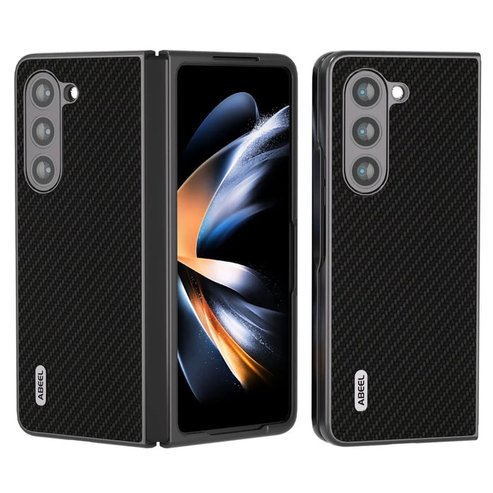 ABEEL For Samsung Galaxy Z Fold6 5G Phone Case Carbon Fiber Texture Protective Shell - Black - 1