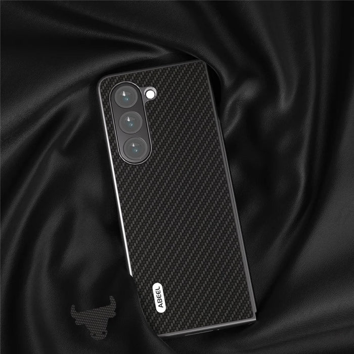 ABEEL For Samsung Galaxy Z Fold6 5G Phone Case Carbon Fiber Texture Protective Shell - Black - 3