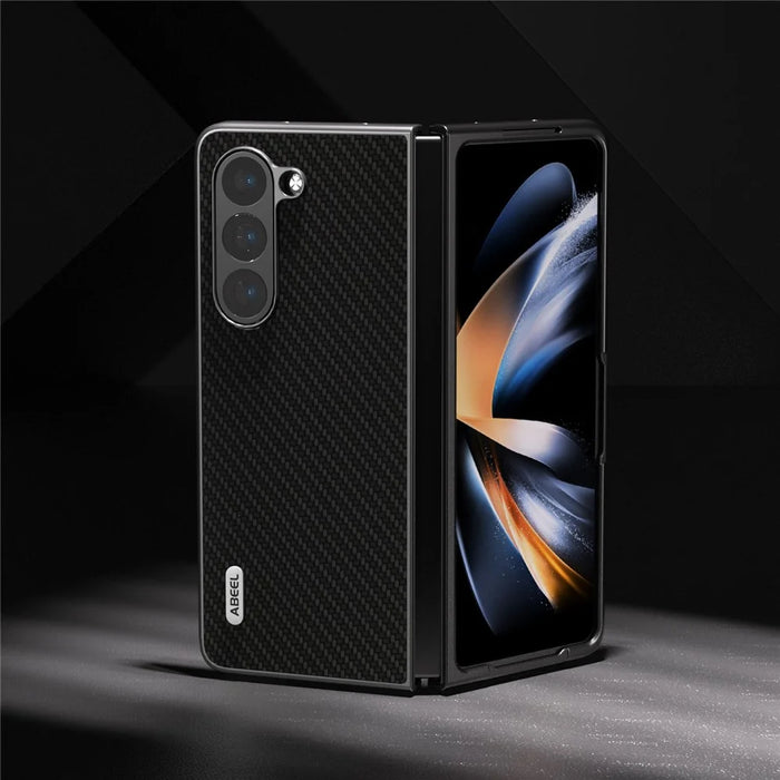 ABEEL For Samsung Galaxy Z Fold6 5G Phone Case Carbon Fiber Texture Protective Shell - Black - 4
