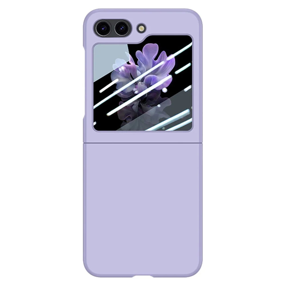 For Samsung Galaxy Z Flip7 FE 5G / Z Flip6 5G Case Large Window Hard PC Phone Cover with Small Screen Film - Purple - 2