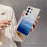 For Samsung Galaxy S23 Ultra Case Seashell Pattern TPU Shiny Phone Cover with Chain - Blue - 2
