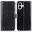 For iPhone 16 Case Crazy Horse Texture PU Leather Wallet Phone Cover - Black - 1