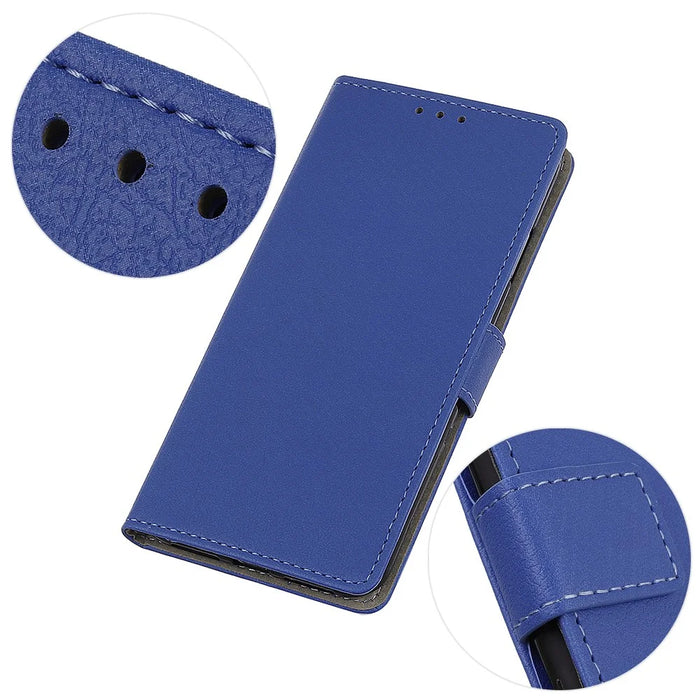 For iPhone 16 Plus Stand Case Protective Leather Wallet Phone Cover - Blue - 4