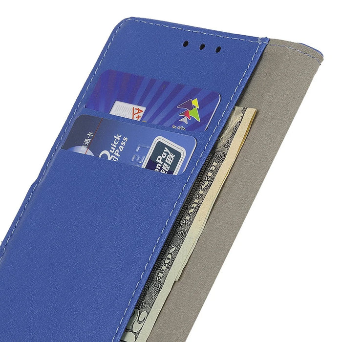 For iPhone 16 Plus Stand Case Protective Leather Wallet Phone Cover - Blue - 5