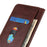 For iPhone 16 Pro Max Case Split Leather Magnetic Auto Closing Wallet Phone Cover - Brown - 4