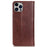 For iPhone 16 Pro Max Case Split Leather Magnetic Auto Closing Wallet Phone Cover - Brown - 7