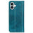For iPhone 16 Plus   Cases Split Leather Wallet Phone Cover - Green - 7