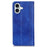 For iPhone 16 Wallet Cases Split Leather Flip Phone Cover Mobile Accessories   - Blue - 7
