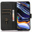 KHAZNEH For iPhone 16 Plus Case Suede Texture Wallet Leather Phone Cover - Black - 2