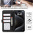 ABEEL For iPhone 16 Plus Wallet Case RFID Blocking Anti-Drop PU Leather Phone Cover - Black - 6
