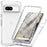 For Google Pixel 8a Case Built-In PET Screen Protector PC+TPU Full Body Shockproof Phone Cover - Transparent - 1