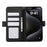 ABEEL For iPhone 16 Pro Leather Case RFID Blocking Phone Cover with Dual Magnetic Clasps - Black - 2