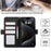 ABEEL For iPhone 16 Pro Leather Case RFID Blocking Phone Cover with Dual Magnetic Clasps - Black - 6