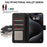 ABEEL For iPhone 16 Plus Case Leather Phone Cover with RFID Blocking Wallet - Black - 5