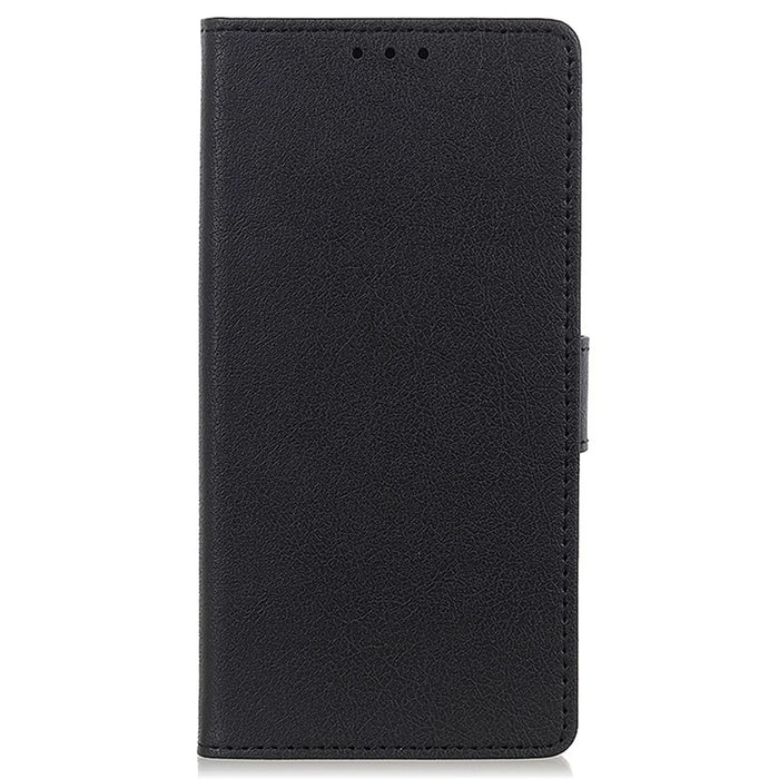 For Sony Xperia 10 VI Case Leather Wallet Anti-Shock Phone Stand Cover - Black - 6
