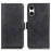 For Sony Xperia 10 VI Case PU Leather Wallet Phone Cover Cowhide Texture - Black - 1