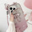 Electroplating Phone Case for iPhone 14 Pro   TPU Cover with PC Kickstand+Strap - Pink - 2