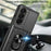 For Samsung Galaxy Z Fold6 5G Case PC+TPU Phone Protective Cover with Lens Protector Kickstand Phone Shell - Black - 5