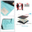For Samsung Galaxy S24 Case with Strap RFID Blocking Leather Wallet Phone Cover Cat Mouse Pattern - Mint Green - 6