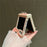 For Samsung Galaxy Z Flip5 5G Glittery Powder Phone Case PC Phone Shell with Long Strap - Pink - 2