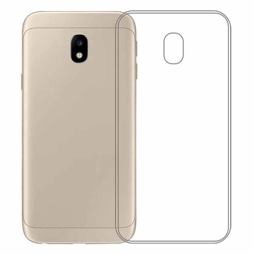 For Samsung Galaxy J3 (2017) J330 Anti-Scratch TPU Phone Case Slim Clear Cover with Big Lens Holes - 1