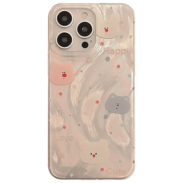For iPhone 14 Pro Max Case Bear Pattern Soft TPU Phone Cover - 1