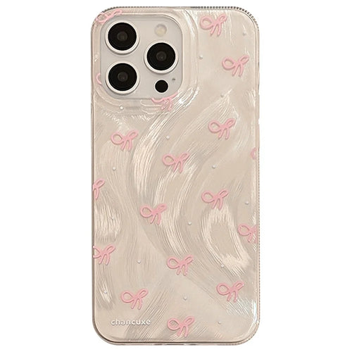 For iPhone 15 Pro Slim Case Bow Pattern Print Soft TPU Phone Cover - 1