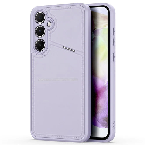 DUX DUCIS Rafi II Series for Samsung Galaxy A35 5G Case RFID Blocking Card Slot PU+TPU Phone Cover - Purple - 1