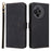 For TCL 50 XL 5G Case RFID Blocking Leather Wallet Stand Feature Phone Cover - Black - 1